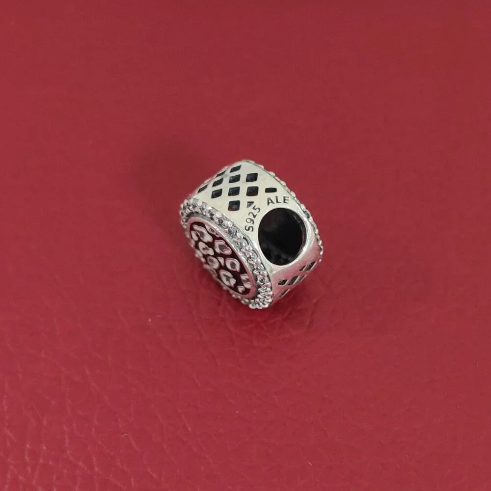 Pandora Black Leopard Print Exclusive Bead Charm S925 Silver with box - Picture 2 of 8